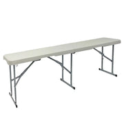 Banca Plegable de Metal en Resina Blanca Tokoa (CS-594) yapcr.com Costa Rica
