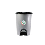 Basurero con Tapa Pedal 20L Gris/Negro HomePro (8042) - Basureros