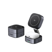 Cargador Inalámbrico 2 en 1 con Soporte Plegable Magnético W702 15W Ugreen (35316) - Base de Carga Inalámbrica