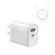 Cargador De Pared 2 Puertos 20 W Con Cable Joyroom Blanco (L-QP2011 C-L)