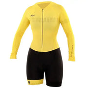 Enterizo para Ciclismo Kiri - Mujer - Talla XS - Amarillo/Negro (BA04801-749) yapcr.com Costa Rica