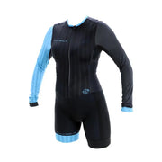 Enterizo para Ciclismo On Wheels - Mujer - Talla L - Negro/Turquesa - Enterizos