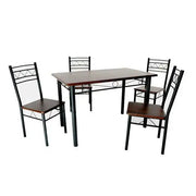 Juego de Comedor de 4 Sillas Metal/Madera Tokoa (CO-8024) yapcr.com Costa Rica