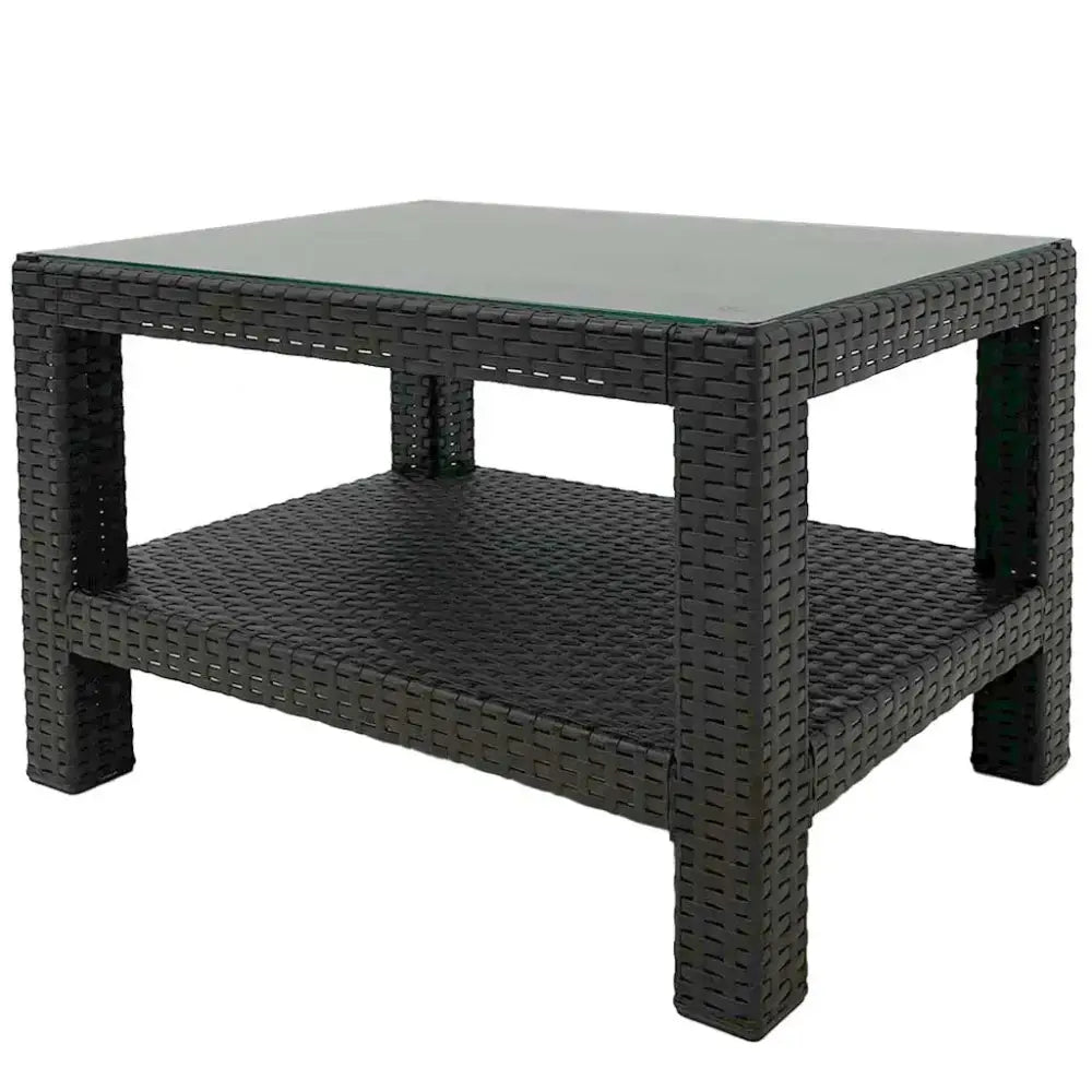 Mesa de Centro Tavarúa Plástica con Vidrio en Color Café Reyplast (MSX050000) yapcr.com Costa Rica