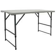 Mesa Plegable de Metal en Resina 122cm Color Blanco Tokoa (ME-571)