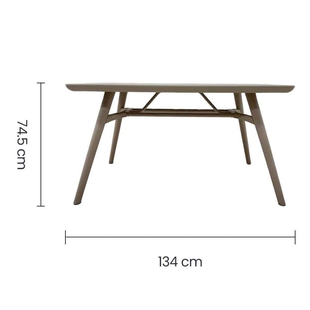 Mesa Rectangular Plástica Color Taupe Tokoa (EX-7175) - Mesas
