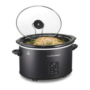 Olla de Cocimiento Lento Programable 5 Qt Negra Hamilton Beach (33752) Ollas