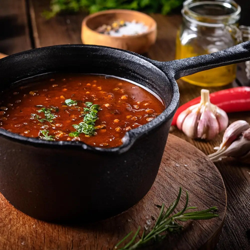 Olla de Hierro Fundido Pre-Sazonada para Asador y horno 1.2 qt Jim Beam (JB0204) - Ollas