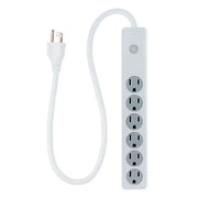 Regleta Protector de Picos 6 Tomas GE 450J 0.6mts Blanca (33656) yapcr.com Costa Rica