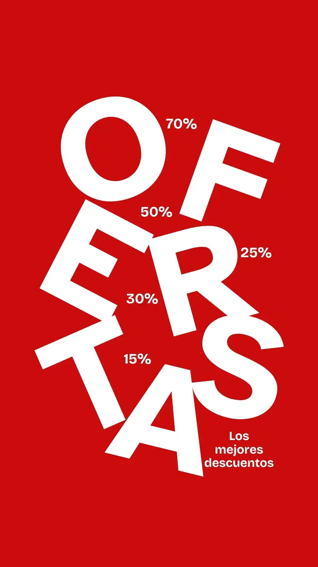 Publicidad de ventas en rojo.
