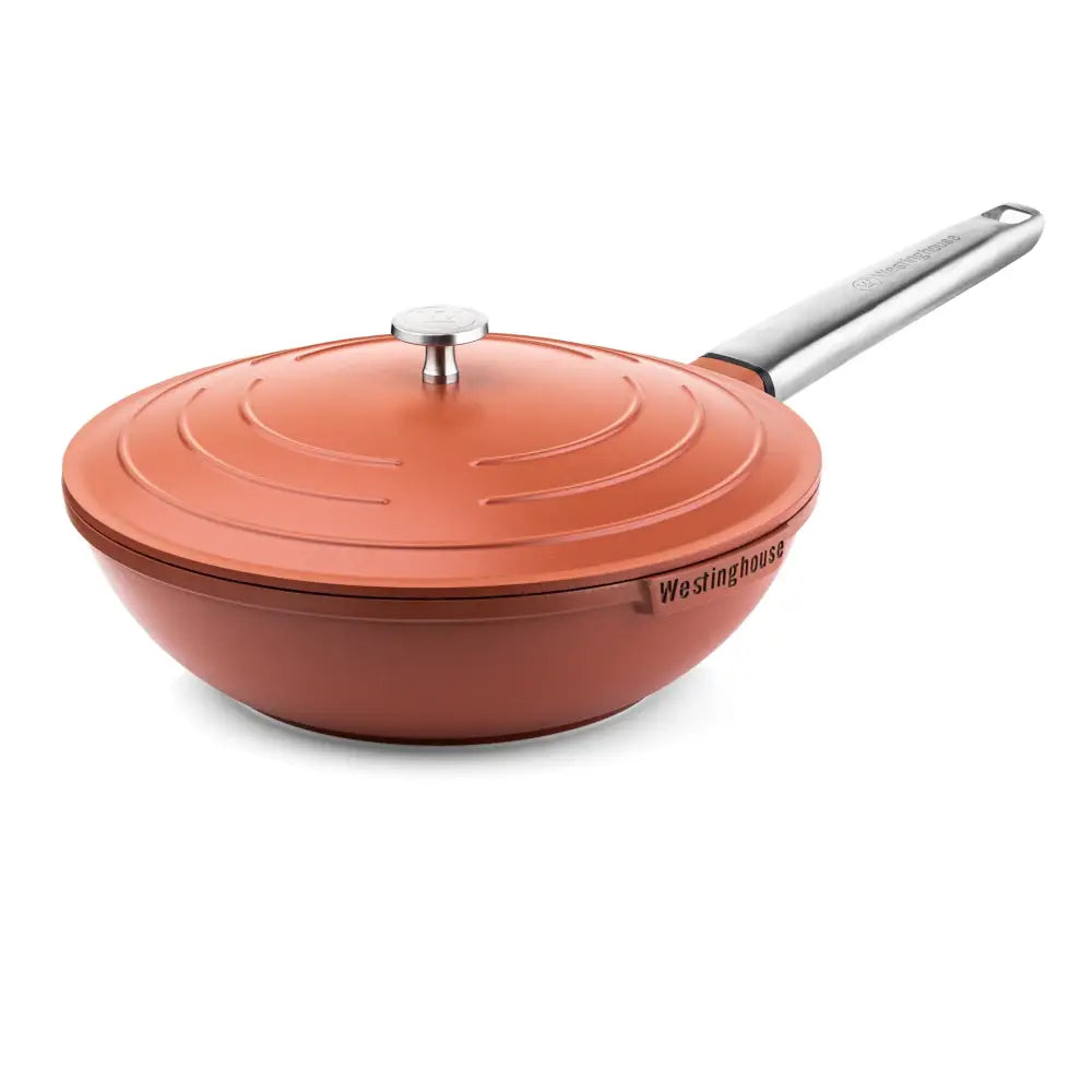 Sartén Tipo Wok con Tapa Performance Terracota 28 cm Westinghouse (WCCW0095028OR)