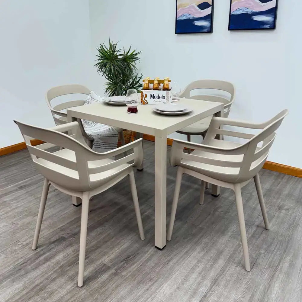 Silla Butaca Plástica Color Taupe Tokoa (EX-7174) - Sillas