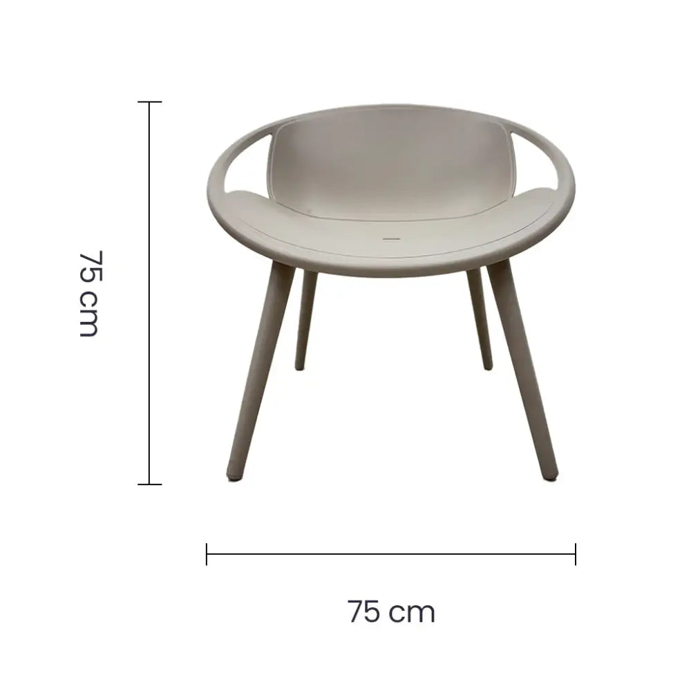 Silla Butaca Plástica Color Taupe Tokoa (EX‑7178) - Sillas