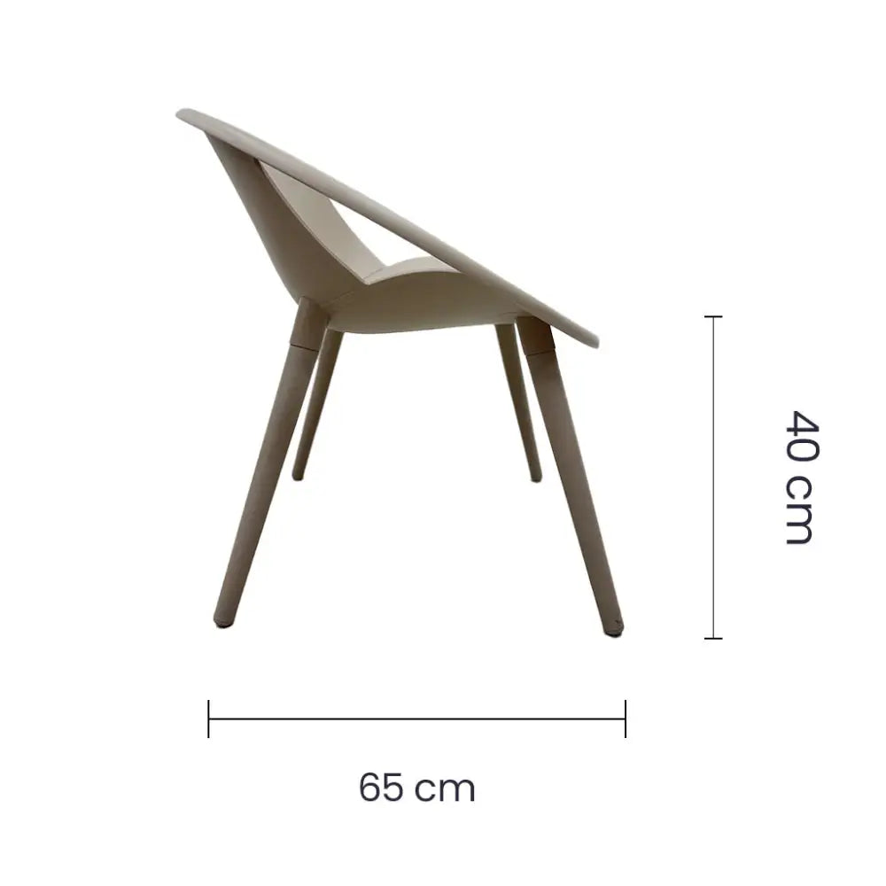 Silla Butaca Plástica Color Taupe Tokoa (EX‑7178) - Sillas