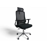Silla Ejecutiva con Cabecera Malla Color Negro - Sillas de Oficina