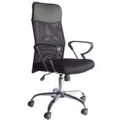 Silla Ejecutiva Ergonómica Respaldo Malla Base Cromada - Sillas de Oficina