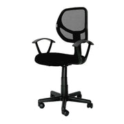 Silla Secretarial de Malla Negra con Brazos y Respaldo Fijo Tokoa (OS-2026) yapcr.com Costa Rica