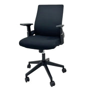 Silla Semi Ejecutiva de Malla Negra con Brazos y Respaldar Reclinable Tokoa (OS-2189) - Sillas Escritorio
