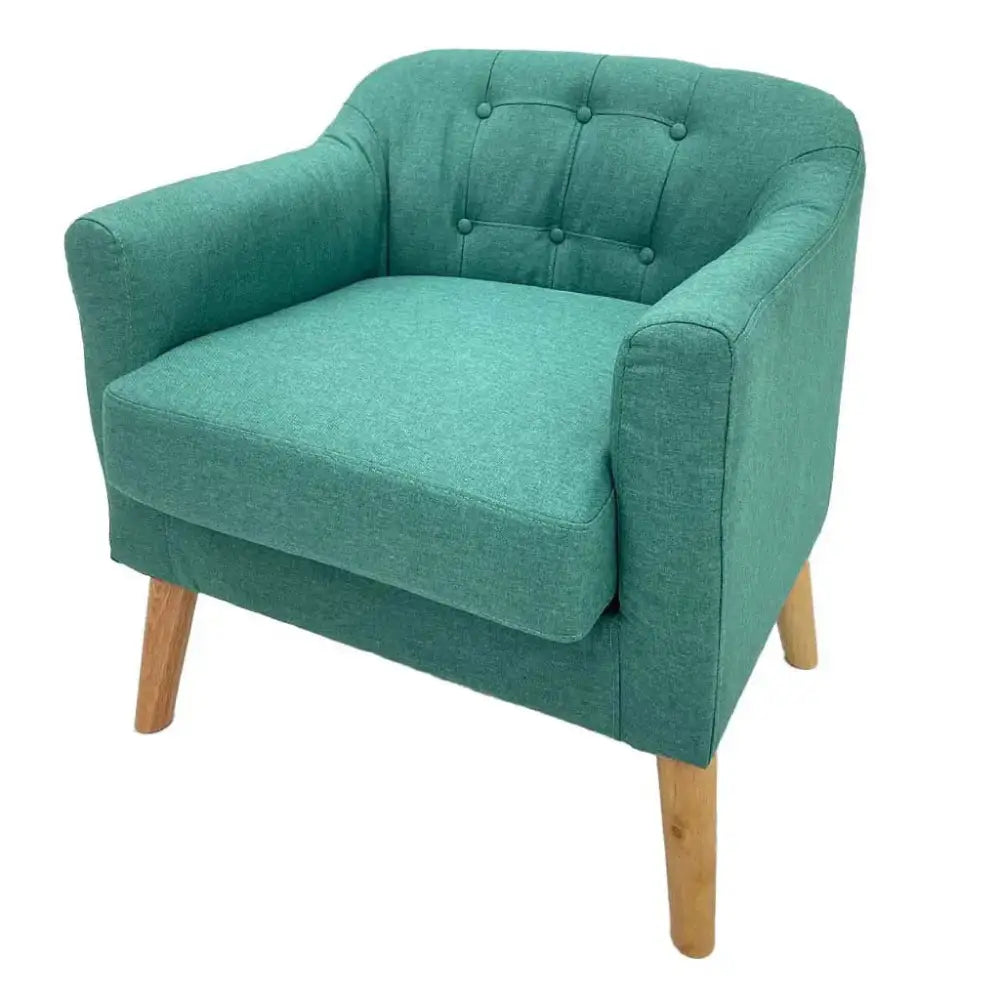 Sillón Butaca en Lino Color Turquesa (SA-4309) yapcr.com Costa Rica