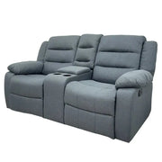 Sillón Reclinable Doble con Portavasos Tokoa Gris (SA-4327) yapcr.com Costa Rica