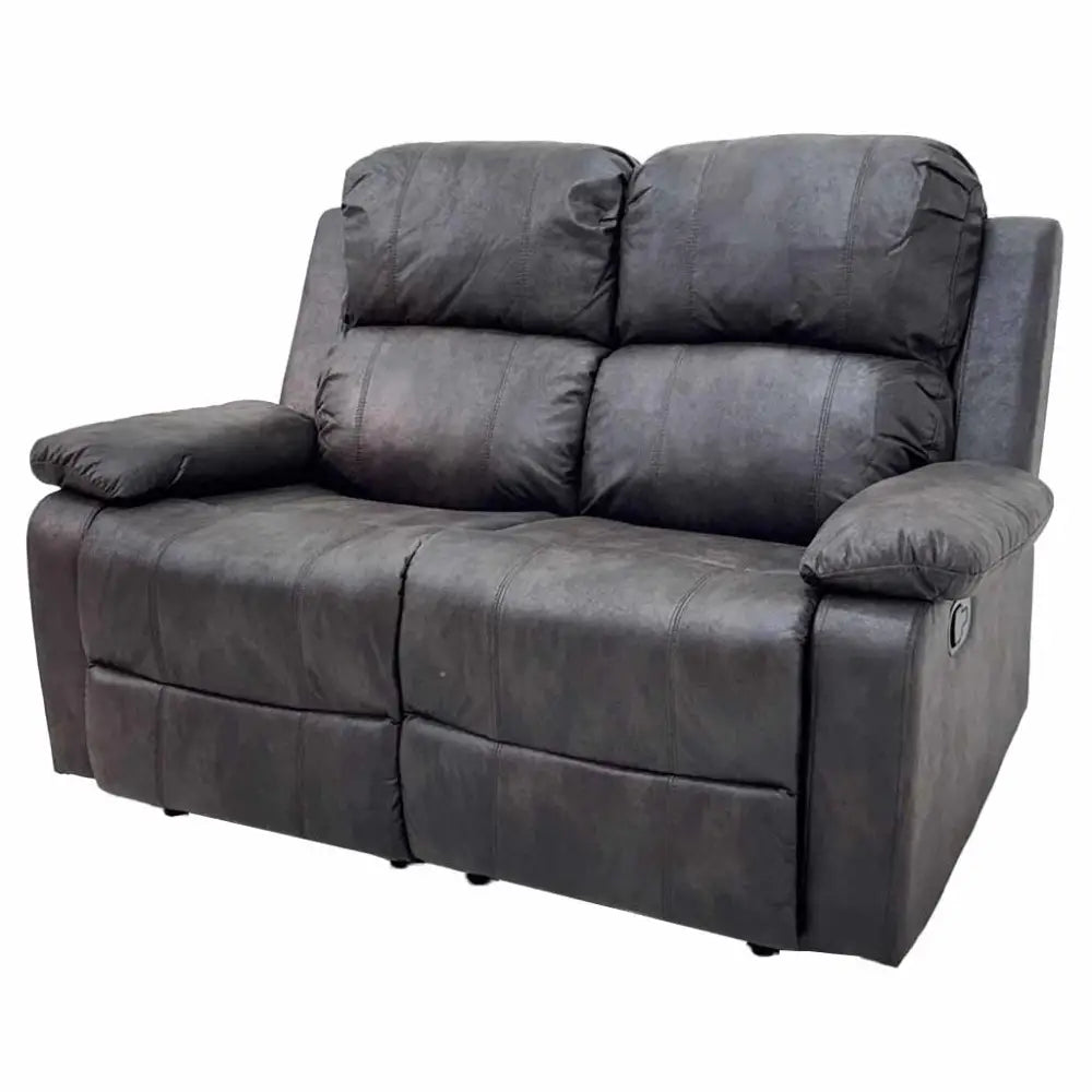 Sillón Reclinable Doble Tokoa Tela Microcuero Café Espresso (SA-4336)