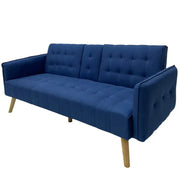 Sofá Cama Lino Azul Marino con Portavasos Tokoa (SA-4300) yapcr.com Costa Rica