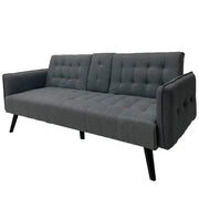 Sofá Cama Lino Gris con Portavasos Tokoa (SA-4298) yapcr.com Costa Rica