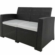 Sofá Doble Tavarúa Plástico con Cojín en Color Café Reyplast (SLX114000) yapcr.com Costa Rica