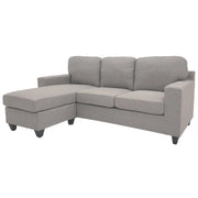 Sofá Seccional en L Tela Lino Beige con Piecero Movible Tokoa (SA-4321)