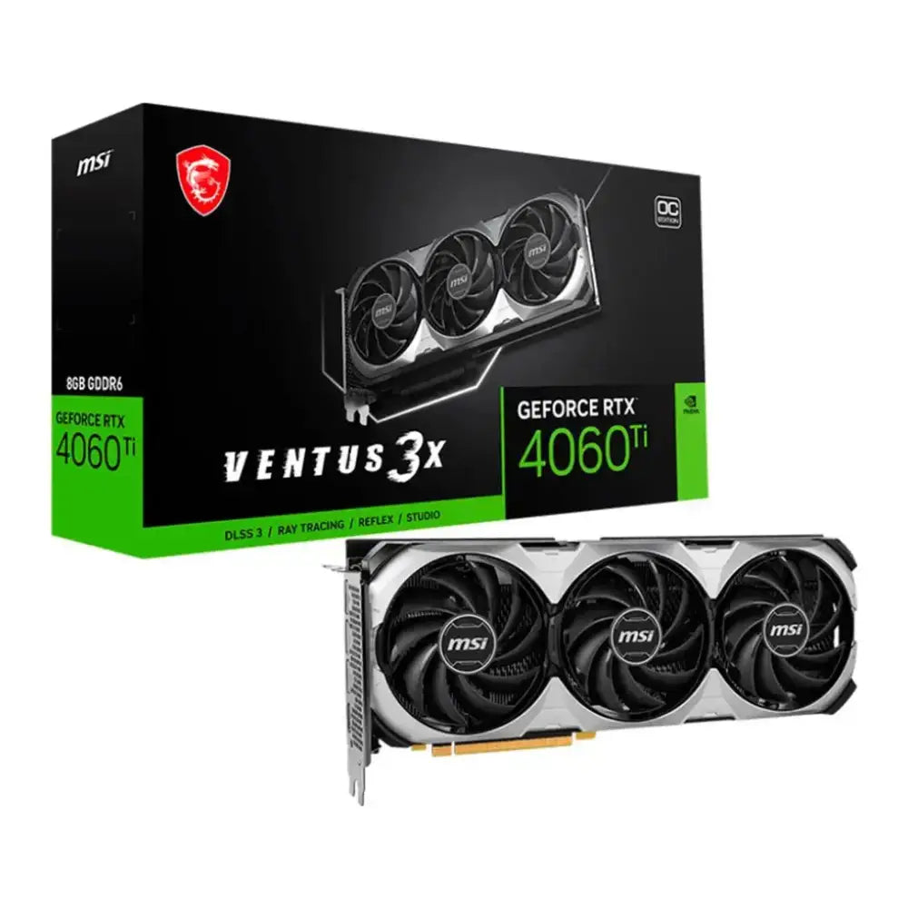 Tarjeta de Video MSI Nvidia GeForce RTX 4060 TI VENTUS 3X OC - 8 GB (912-V515-219) - Tarjetas