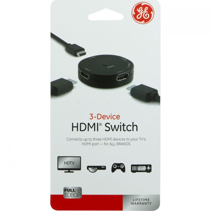 Switch HDMI GE 3 Puertos Negro (33624) yapcr.com Costa Rica