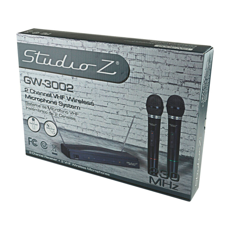 Micrófono Inalámbrico Doble de Mano VHF Studio Z (GW-3002) yapcr.com Costa Rica