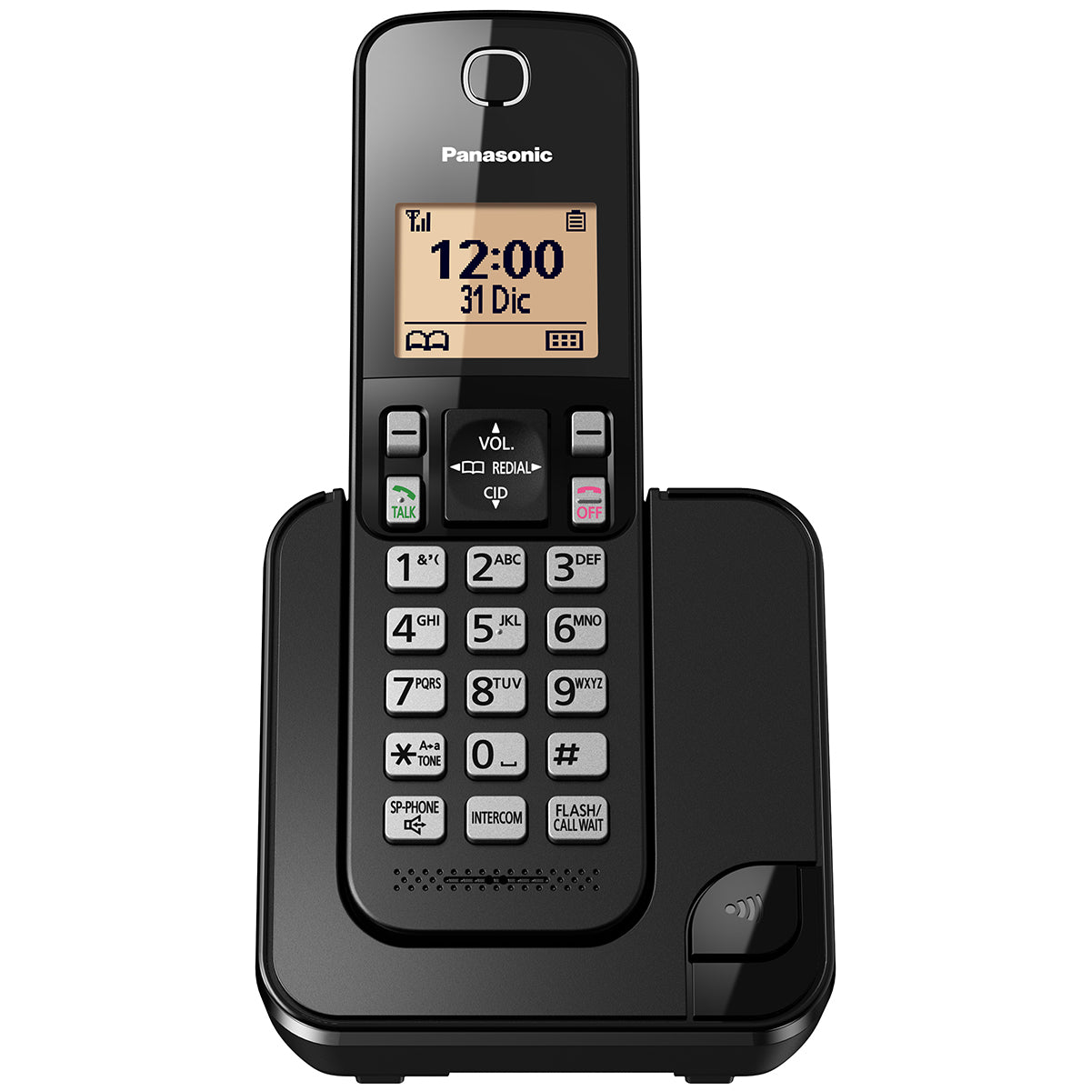 Teléfono Inalámbrico Panasonic ID Llamada Negro (KX-TGC350LAB) yapcr.com Costa Rica