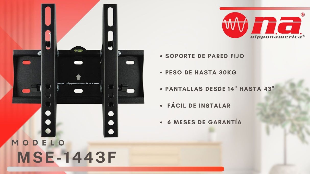 Soporte para TV Nippon Fijo de 14” a 43” (MSE-1443F) yapcr.com Costa Rica