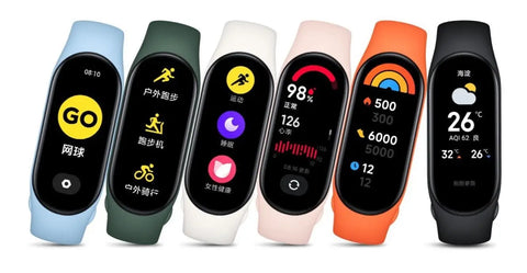 Pulsera Inteligente Xiaomi Mi Smart Band 7 GL Negra con modos deportivos y alta resolución.