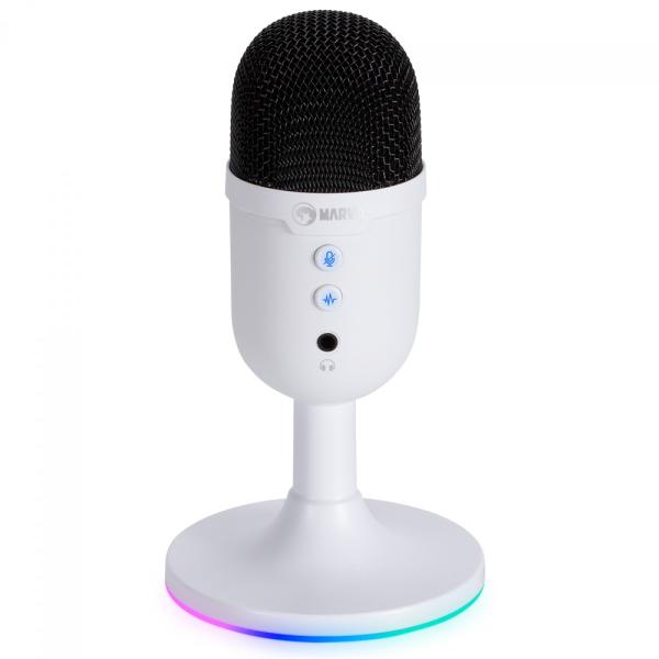 Micrófono Marvo Linea Scorpion MIC-06 Blanco yapcr.com Costa Rica