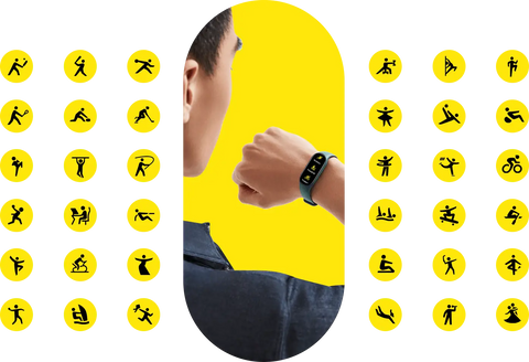 Pulsera Inteligente Xiaomi Mi Smart Band 7 GL Negra en modo siempre con alta resolución.