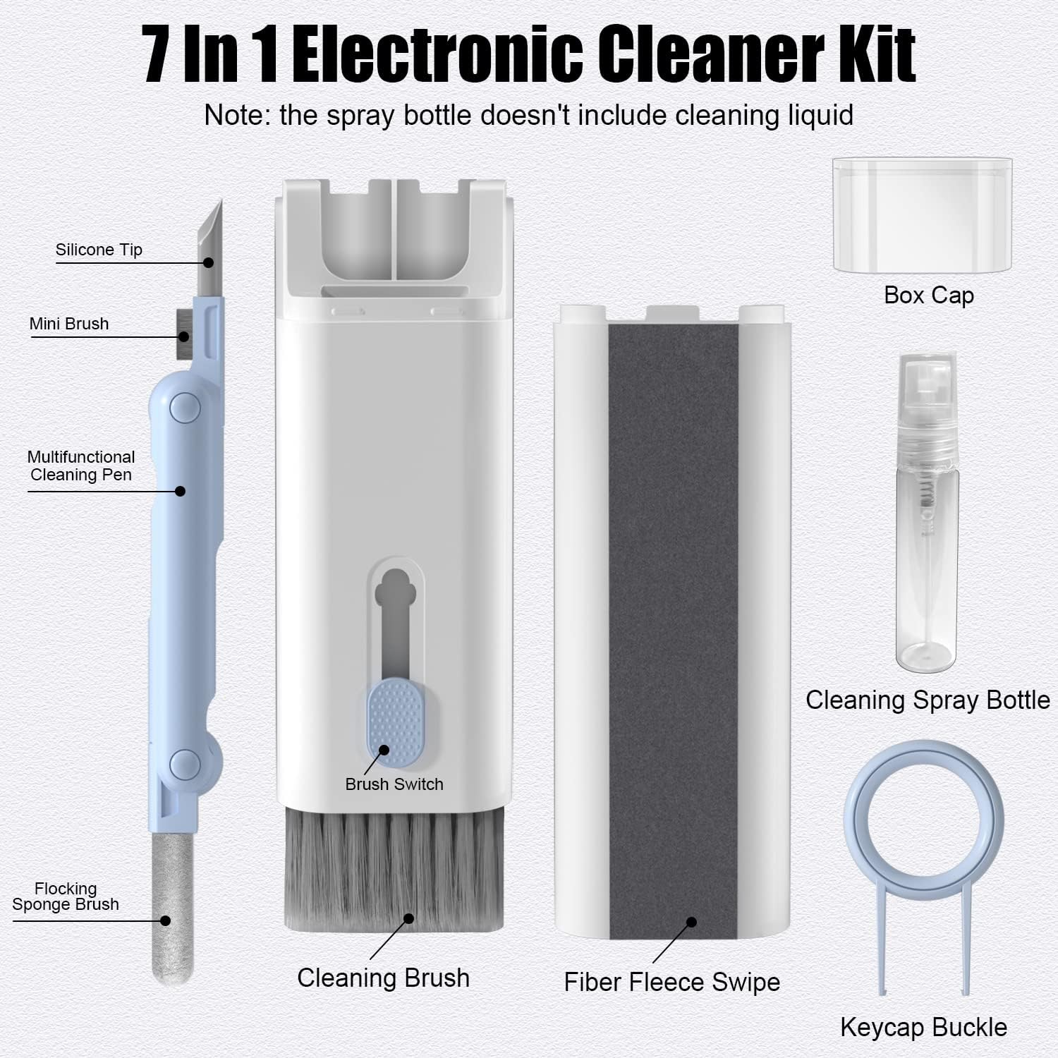 Kit de limpieza 8 en 1, kit de limpieza electrónico multifuncional