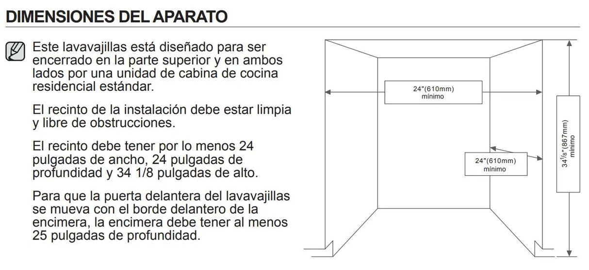 Lavaplatos Empotrable Acero Inoxidable 24" 255 kWh Samsung (DW80R2031US/AA)