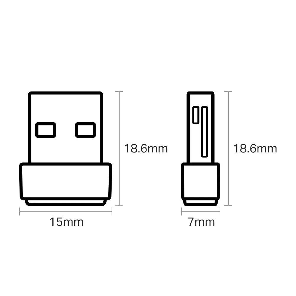 Adaptador Inalámbrico USB de Doble Banda AC600 TP-Link Archer T2U Nano