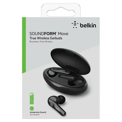 Audífonos Inalámbricos Belkin True Wireless SoundForm Move Plus (PAC002btBK-GR)