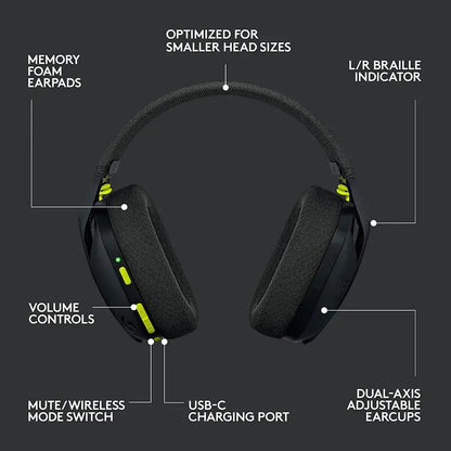 Audífonos Inalámbricos para Gaming Logitech G435 LIGHTSPEED Negro (981-001049)