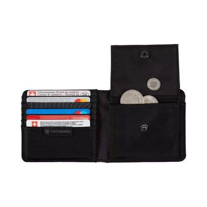 Billetera Bi-Fold RFID con Bolsillo para Monedas Victorinox Negra (611971) yapcr.com Costa Rica