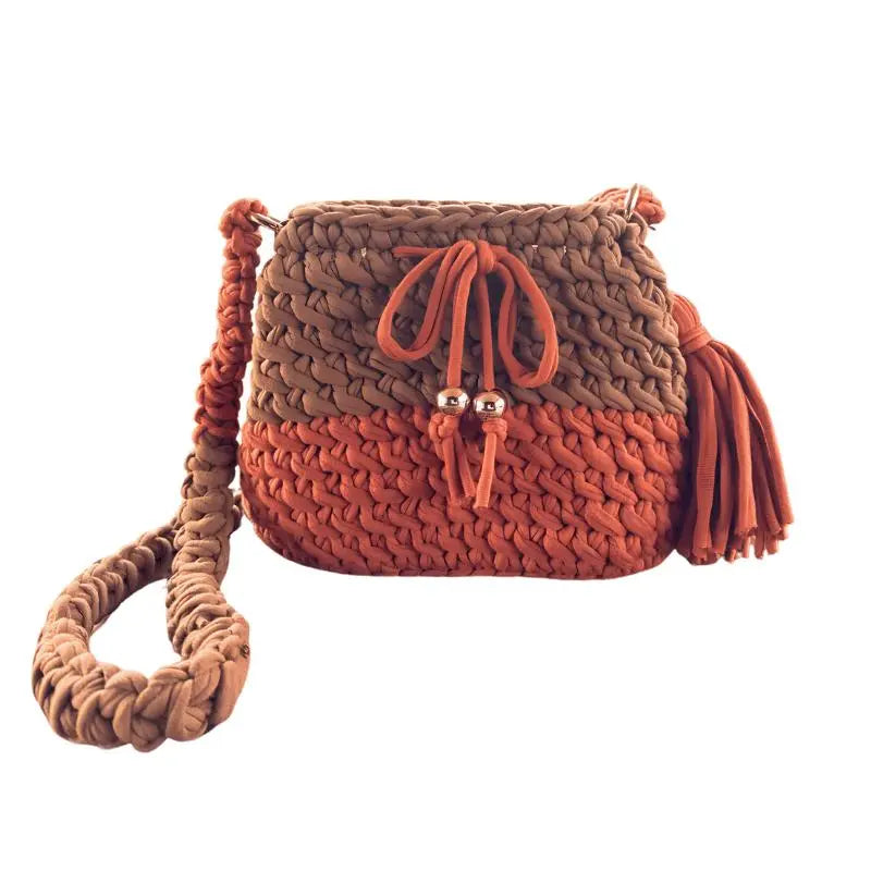 Bolso Tejido a Mano a Crochet Terracota Florys (FBC-003) yapcr.com Costa Rica