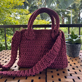 Bolso Tejido a Mano a Crochet Vino Florys (FBC-001) yapcr.com Costa Rica