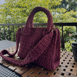 Bolso Tejido a Mano a Crochet Vino Florys (FBC-001) yapcr.com Costa Rica