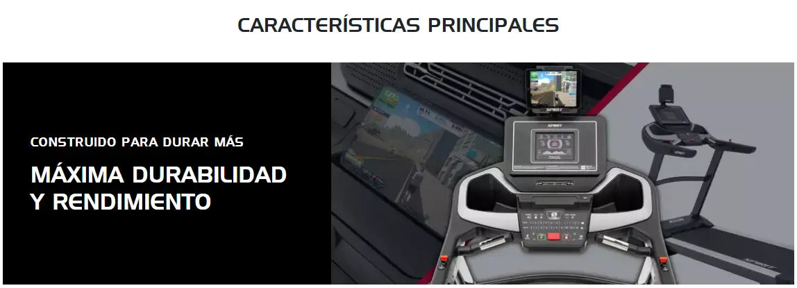Treadmill con display de la Caminadora Eléctrica 4.0 HP Spirit XT685 para nuevos cambios.