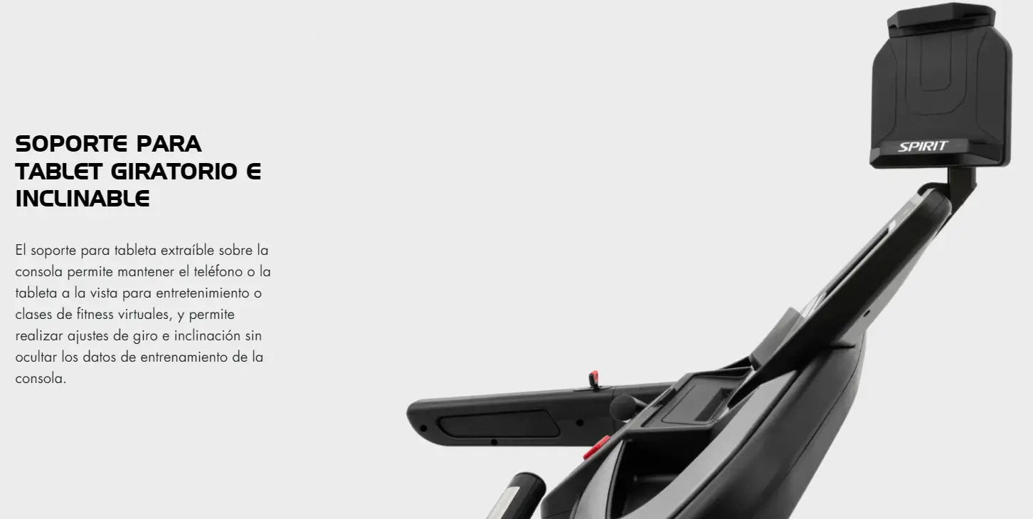 Soporte para tableta en Caminadora Eléctrica 4.0 HP Spirit XT685 con estilo balancín.