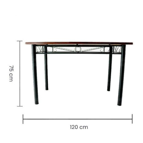 Juego de Comedor de 4 Sillas Metal/Madera Tokoa (CO-8024) yapcr.com Costa Rica