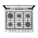 Cocina de Gas 30" Acero Inoxidable 6 Quemadores Whirlpool (LWF7419D) yapcr.com Costa Rica